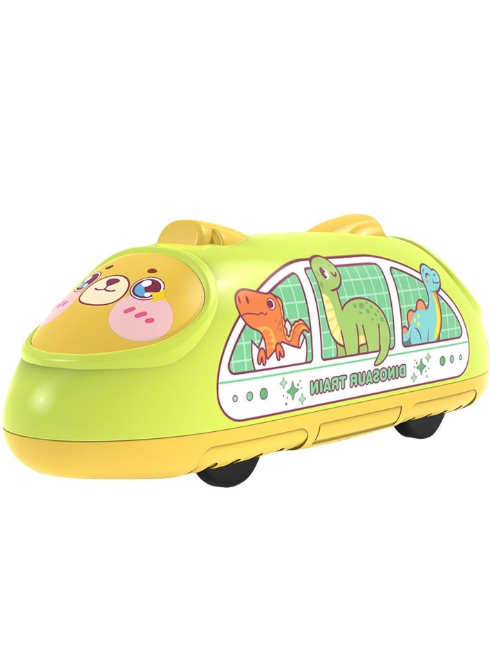 4 Pieces Inertial Sliding High-Speed Train Toys, Push And Go Toy Car Set, Double-Back Force Inertial Toy Car