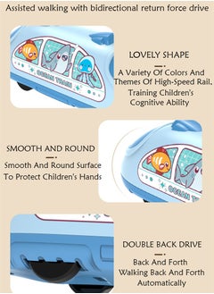 Generic 4 Pieces Inertial Sliding High-Speed Train Toys, Push And Go Toy Car Set, Double-Back Force Inertial Toy Car  - Image 4