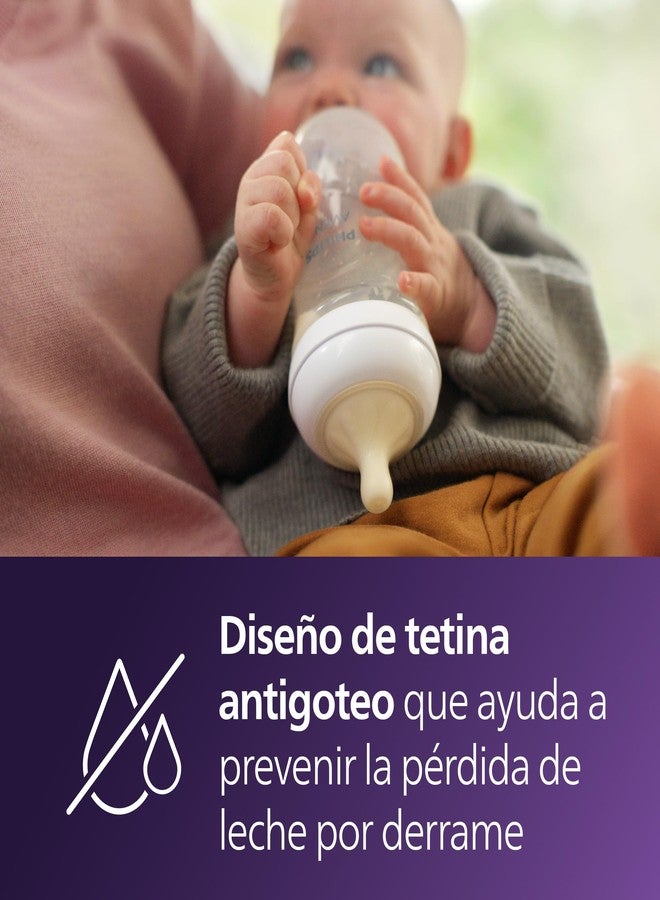 Avent Philips Avent Natural Baby Feeding Bottle Combo| No.1 Brand Recommended by Moms Worldwide | Natural Response Technology Mimics Breastfeeding (260ml Pink - 4pc Combo) | SCY903/14 - Image 5