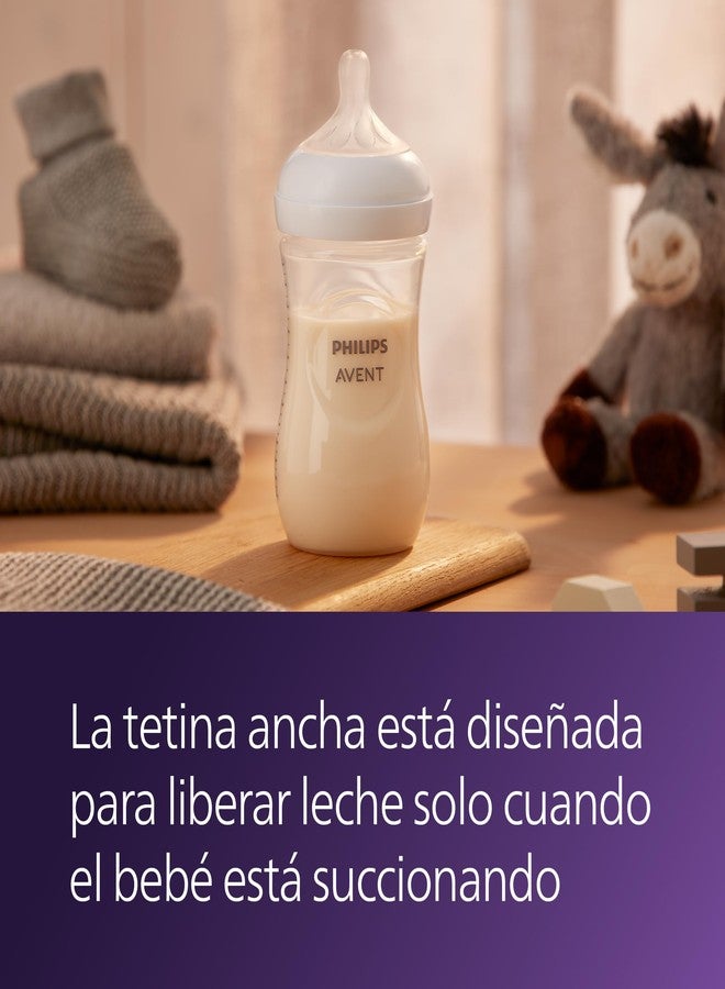 Avent Philips Avent Natural Baby Feeding Bottle Combo| No.1 Brand Recommended by Moms Worldwide | Natural Response Technology Mimics Breastfeeding (260ml Pink - 4pc Combo) | SCY903/14 - Image 3