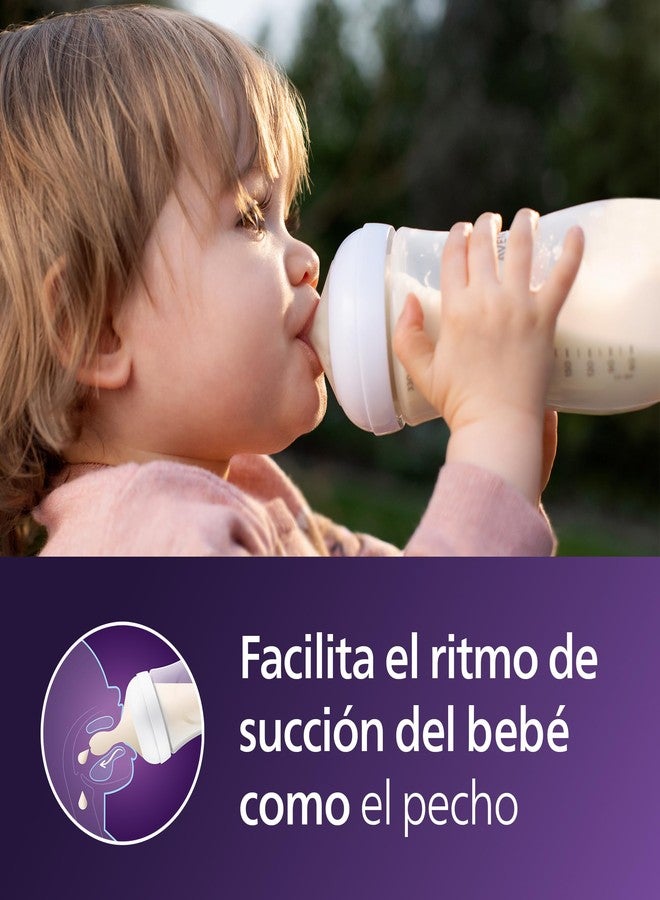 Avent Philips Avent Natural Baby Feeding Bottle Combo| No.1 Brand Recommended by Moms Worldwide | Natural Response Technology Mimics Breastfeeding (260ml Pink - 4pc Combo) | SCY903/14 - Image 2