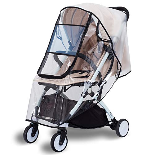 Bemece Stroller Rain Cover Universal Stroller Travel Weather Shield Windproof and Waterproof Protect from Dust and Snow
