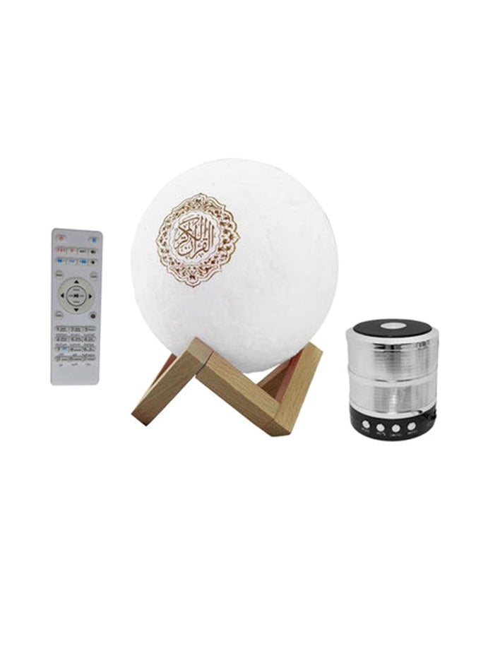 Speaker Quran with mini speaker with remote control / Charger Cable White/Silver - Image 1