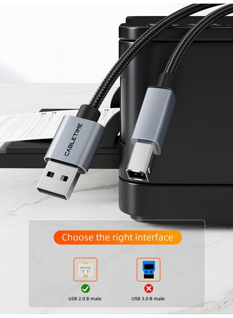 CABLETIME USB 2.0 A TO USB B PRINTER CABLE - Image 4