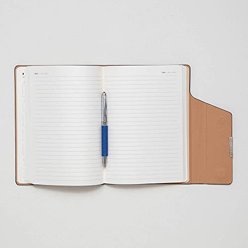 REGAL Signature A-5 PU Leather Business Notebook Diary Journal, Magnetic Flap Closure with sleek metal accessory,192 pages, 80 gsm (Indigo Blue) - Image 5