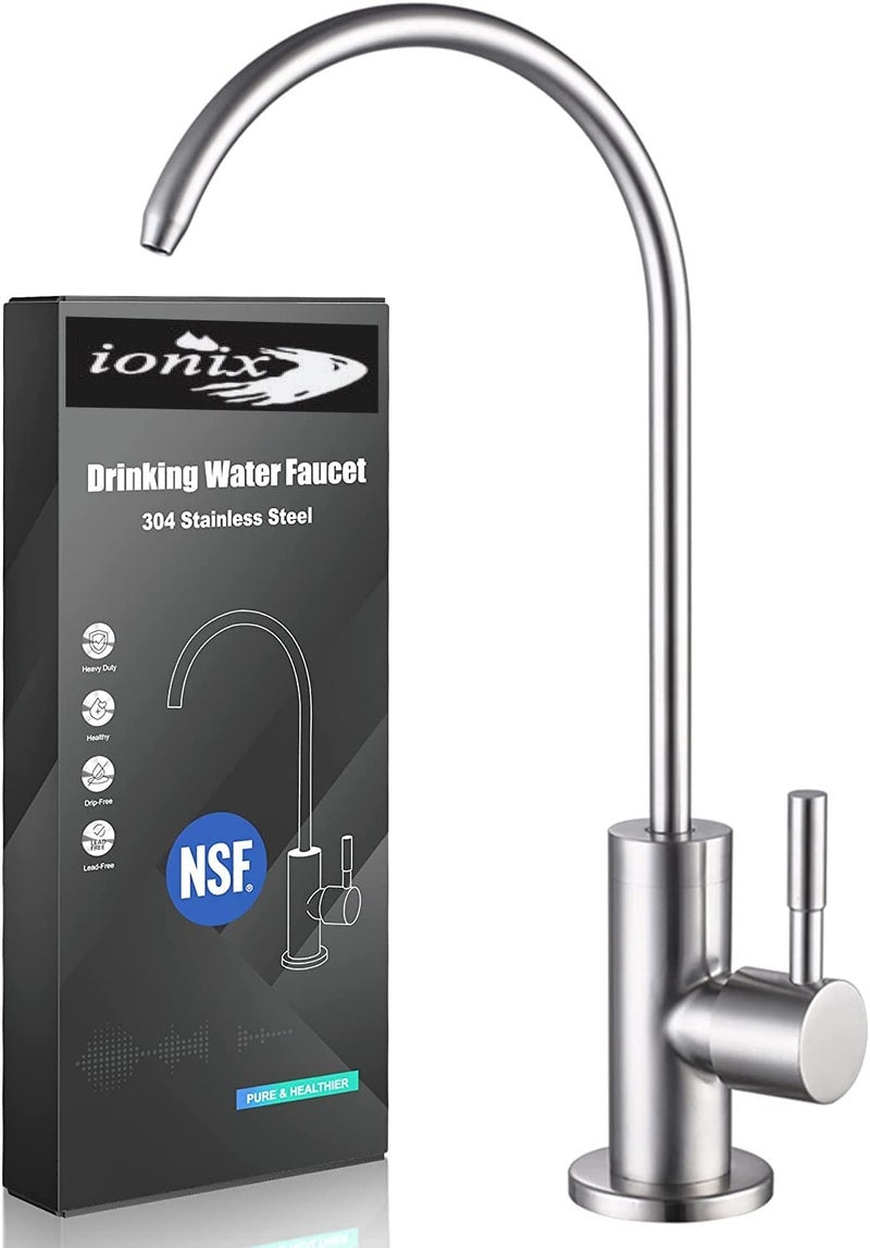 IONIX Stainless steel 304 grade Ro water purifier Faucet,100% Lead-Free Kitchen Water Filter Faucet, Spot Free Stainless Steel - Image 1
