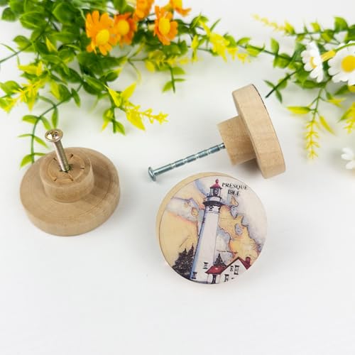 Lasyman 18 6PCS Ceramic Vintage Ocean Lighthouse Drawer Knob Kitchen Cabinet Cupboard Wardrobe Furniture Dresser DrawersPulls - Image 3