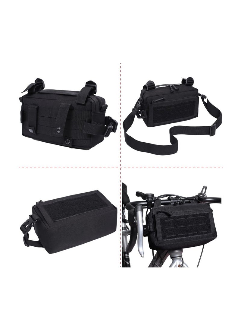 SYOSI Tactical Waist Bag, Multipurpose EDC Waist Bag Military Backpack Attachment Outdoor Single Shoulder Crossbody Bag for Survival Game Climbing Hiking Cycling Outdoor (Black) - Image 5