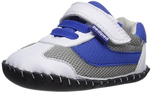 pediped Originals Cliff Sneaker, White/Blue, X-Small (0-6 Months) - Image 1