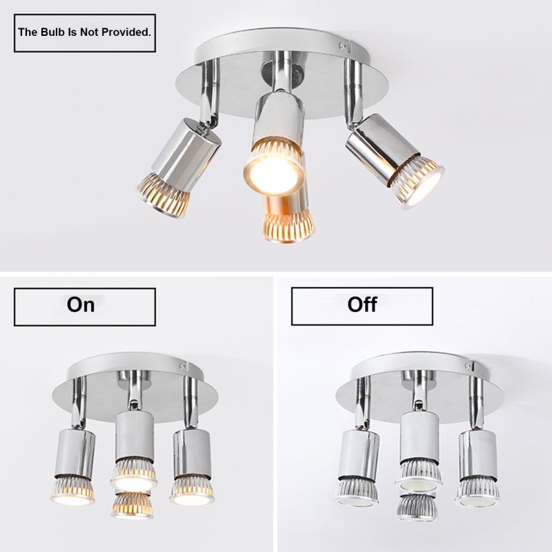 Wall Spot Lamp: 4-Heads Stainless Steel Alloy Body - Rotatable GU10 Base Wide Voltage 85-265V Low Consumption for Indoor Home Decor Lighting - Image 4