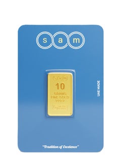 RAK GOLD - 10g Gold Bar Fine Gold 999.9 Purity SAM Gold - 10 Grams
