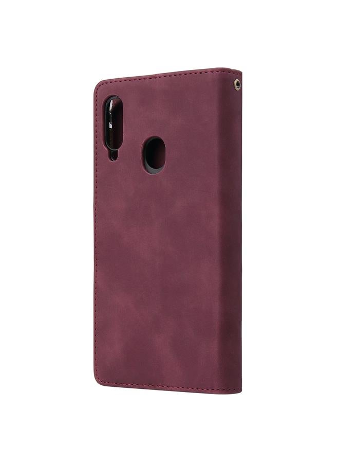 S-TOP Case For Samsung Galaxy A20s Multifunctional Frosted Zipper Wallet Leather Phone Case - Image 3