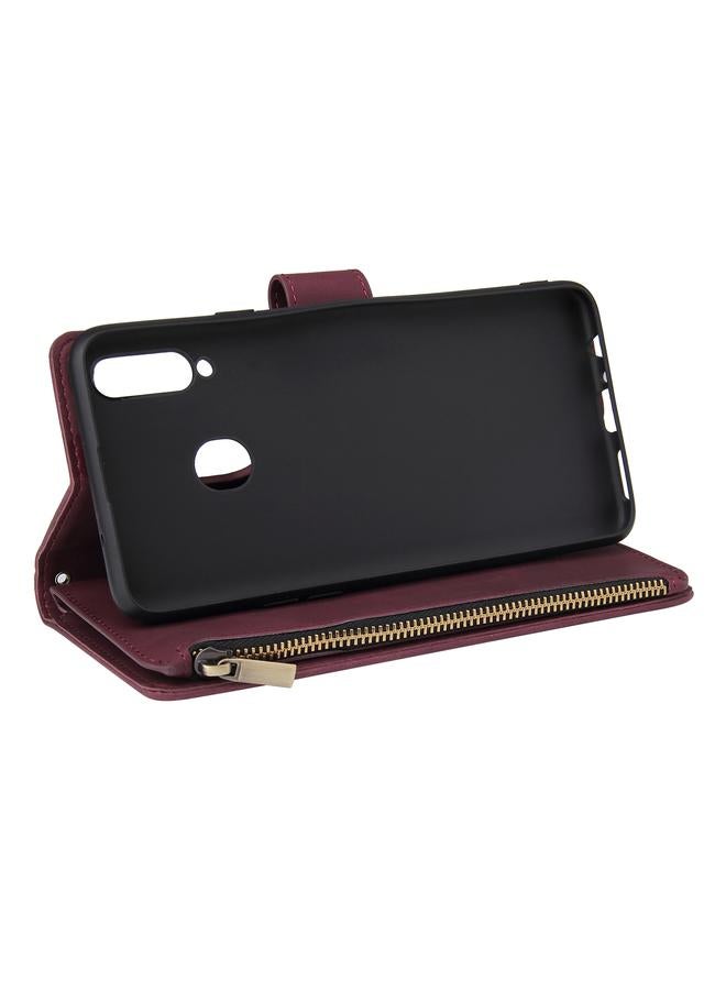 S-TOP Case For Samsung Galaxy A20s Multifunctional Frosted Zipper Wallet Leather Phone Case - Image 5