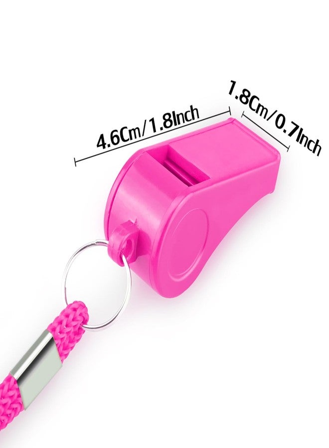 Hipat 12 Pack Pink Loud 120dB Plastic Whistles with Lanyard - High-Pitched Safety Whistle for Sports, Coaching, and Collective Entertainment - Image 5