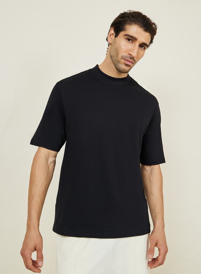 Styli Oversized Mock Neck Short Sleeve T-Shirt - Image 2