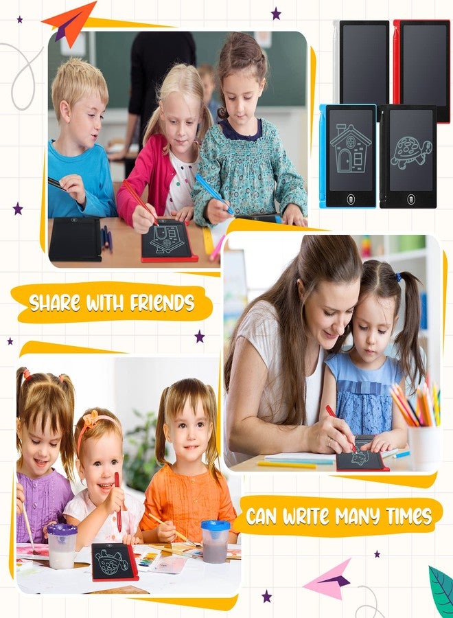 Nezyo 16 Pieces 4.5 Inch Mini LCD Writing Tablet for Kids Electronic Doodle Board Colorful Drawing Tablet Bulk Erasable Writing Pad Reusable Learning Gift for Girls Boys Party Favor(Mix Colors) - Image 3