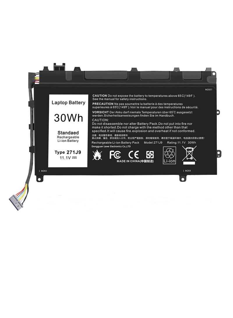 Zexen 271J9 Laptop Replacement Battery for Dell Latitude 7350 13 7000 Series GWV47 0GWV47 MN791 YX81V 3WKT0 0MN791 [11.1V 30Wh] 3-Cell - Image 1
