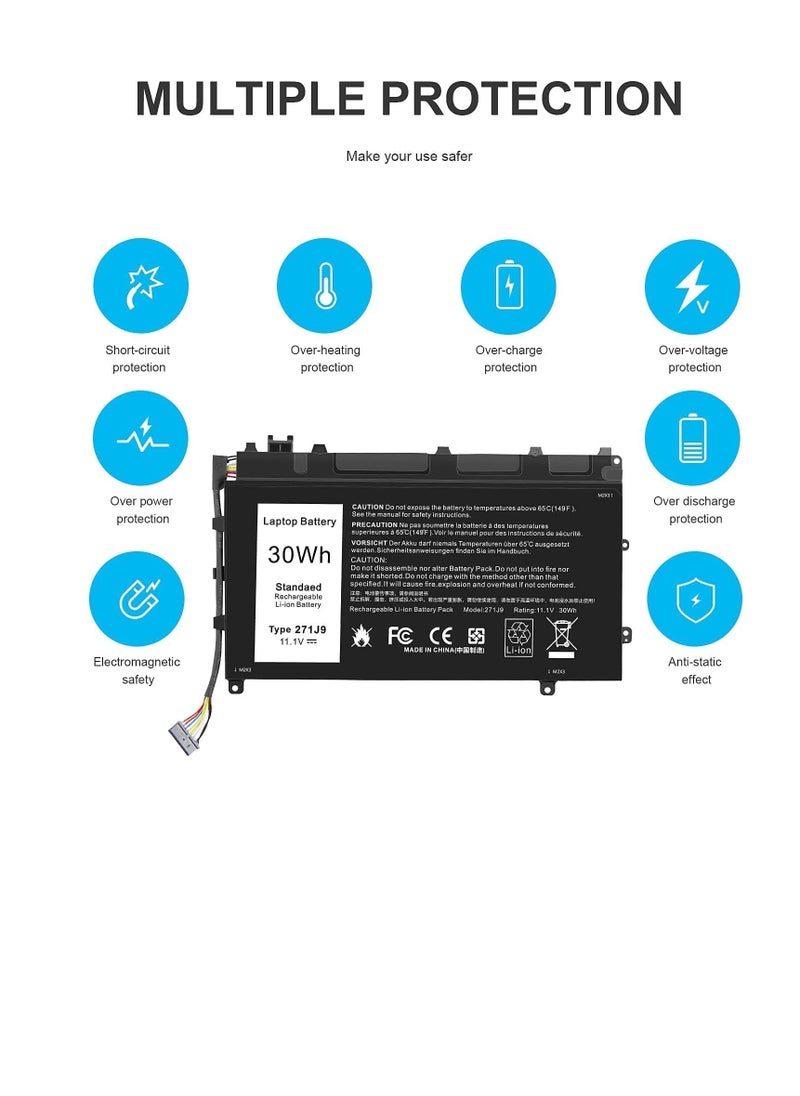 271J9 Laptop Replacement Battery for Dell Latitude 7350 13 7000 Series GWV47 0GWV47 MN791 YX81V 3WKT0 0MN791 [11.1V 30Wh] 3-Cell - pzsku/Z2C801C6DBE39DDFB6C68Z/45/_/1736764300/db674b4c-211d-45be-a9e5-61bd02e13d3e