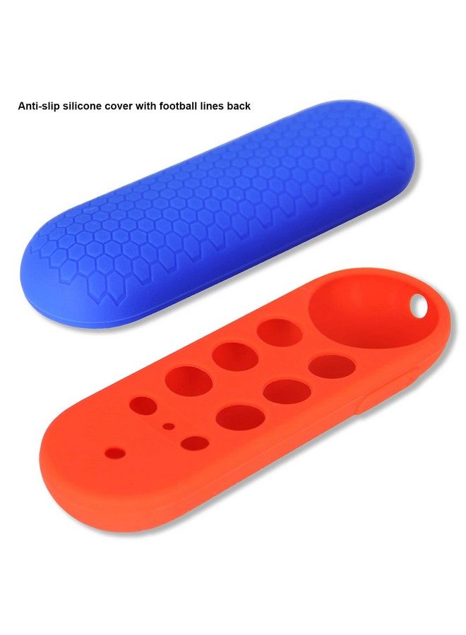 PINOWU 2Pcs Protective Covers Compatible For Chromecast With Google Tv Voice Remote Pinowu Anti Slip Remote Case For 2020 Chromecast Remote Control (Blue & Red) - Image 5