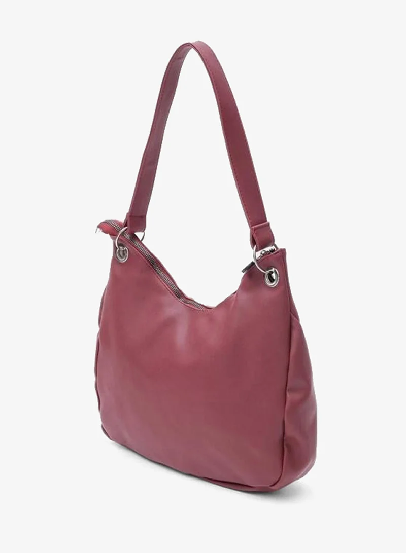 Shule Bags  Valerie Oval Burgundy Shoulder Bag. for Women | Best Price UAE