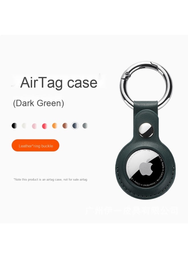 Generic - Protective Leather Case Cover For Apple AirTag With Key Ring Keychain - Image 1