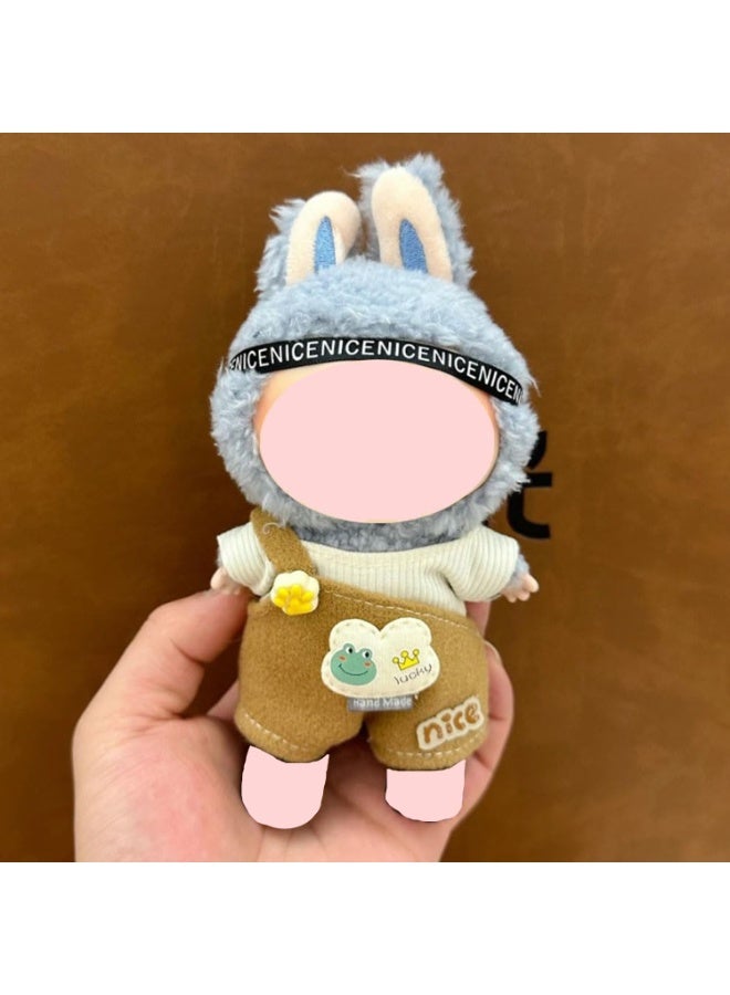 Doll Clothes Set for Labubu, Hat & Overalls Set for 17cm Accessories Suit, Cute Clothes for Dress up Unique Style, Stylish Clothes for Doll (No Doll and Shoe) - Image 2
