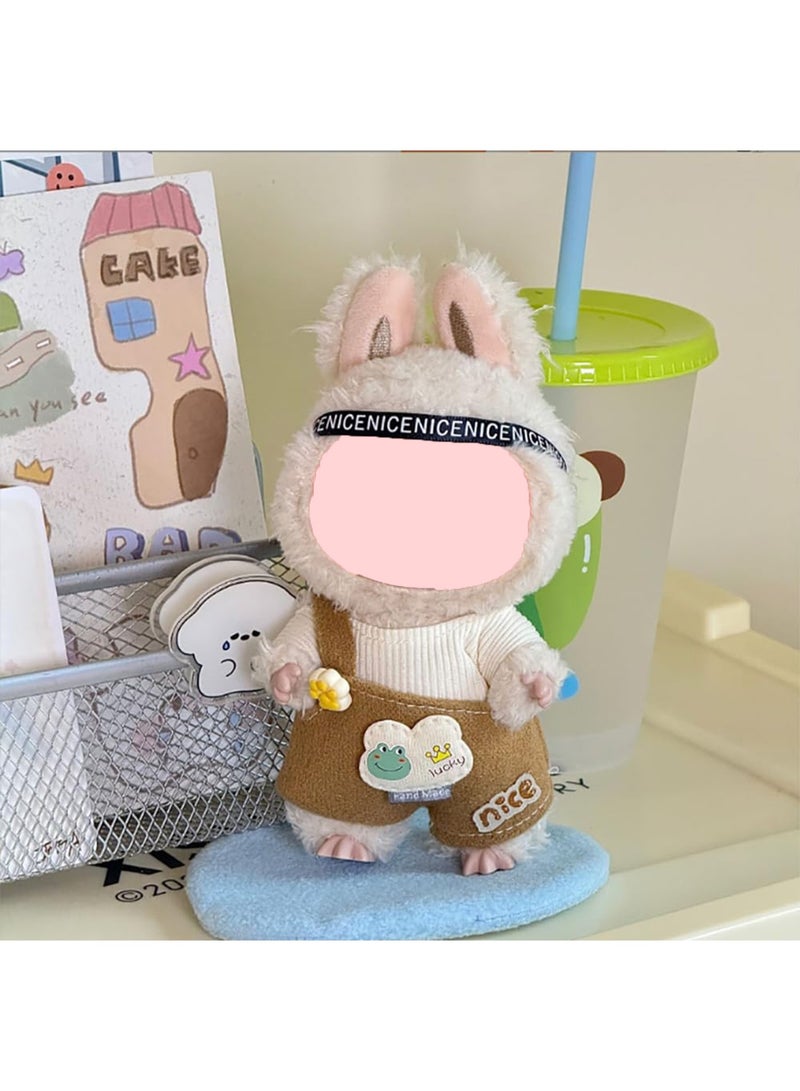 Doll Clothes Set for Labubu, Hat & Overalls Set for 17cm Accessories Suit, Cute Clothes for Dress up Unique Style, Stylish Clothes for Doll (No Doll and Shoe) - Image 5