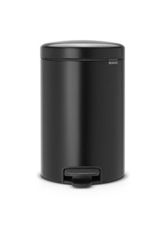 Pedal Bin Newicon 12 Litre with Plastic Inner Bucket Matt Black