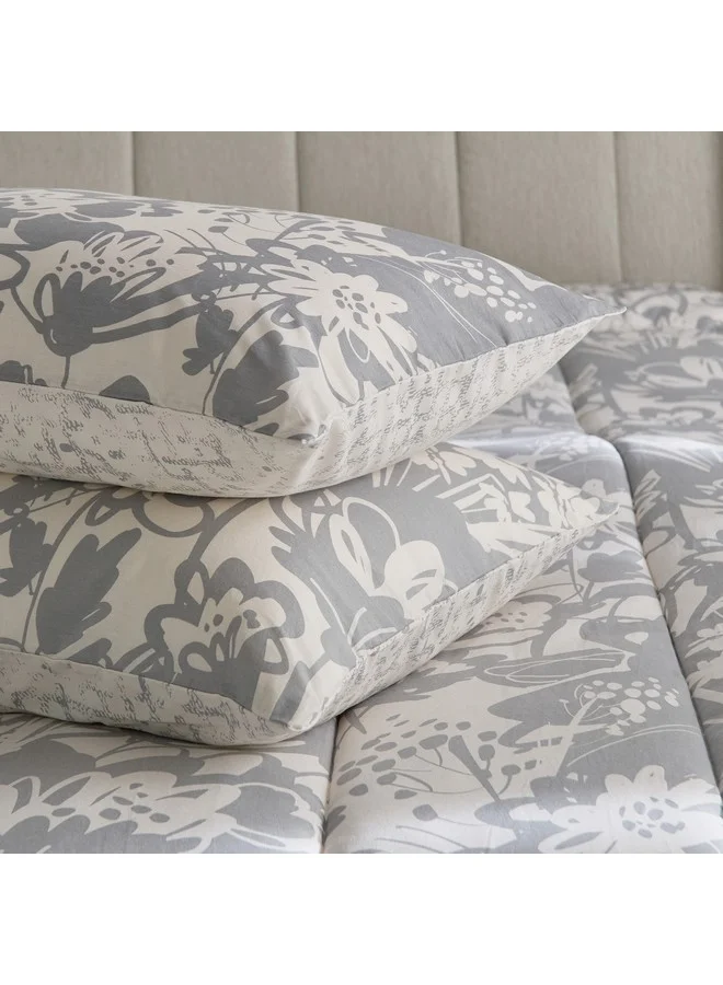 Home Box Aurora Heya 3-Piece Printed Cotton Twin Comforter Set 220 x 160 cm