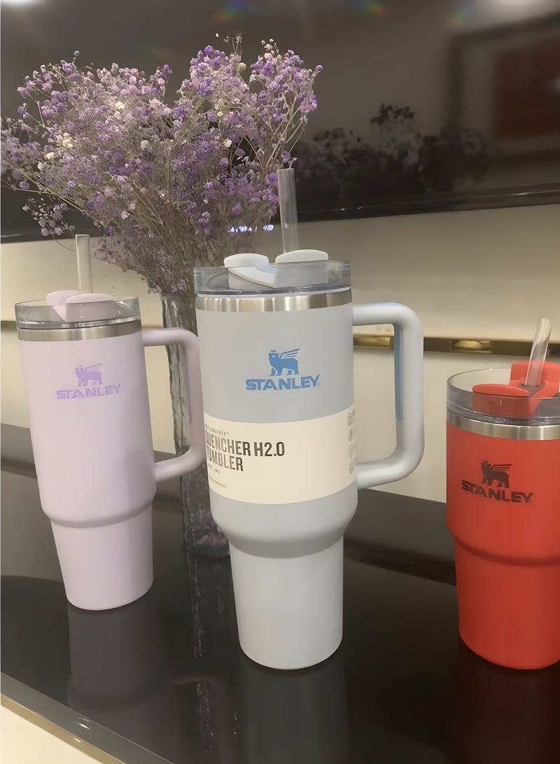 Stanley Quencher H2.0 FlowState Vacuum Stainless Steel Water Bottle with Lid and Straw, BPA-Free, 40oz, 28x10x7.5cm (Purple) - Image 4