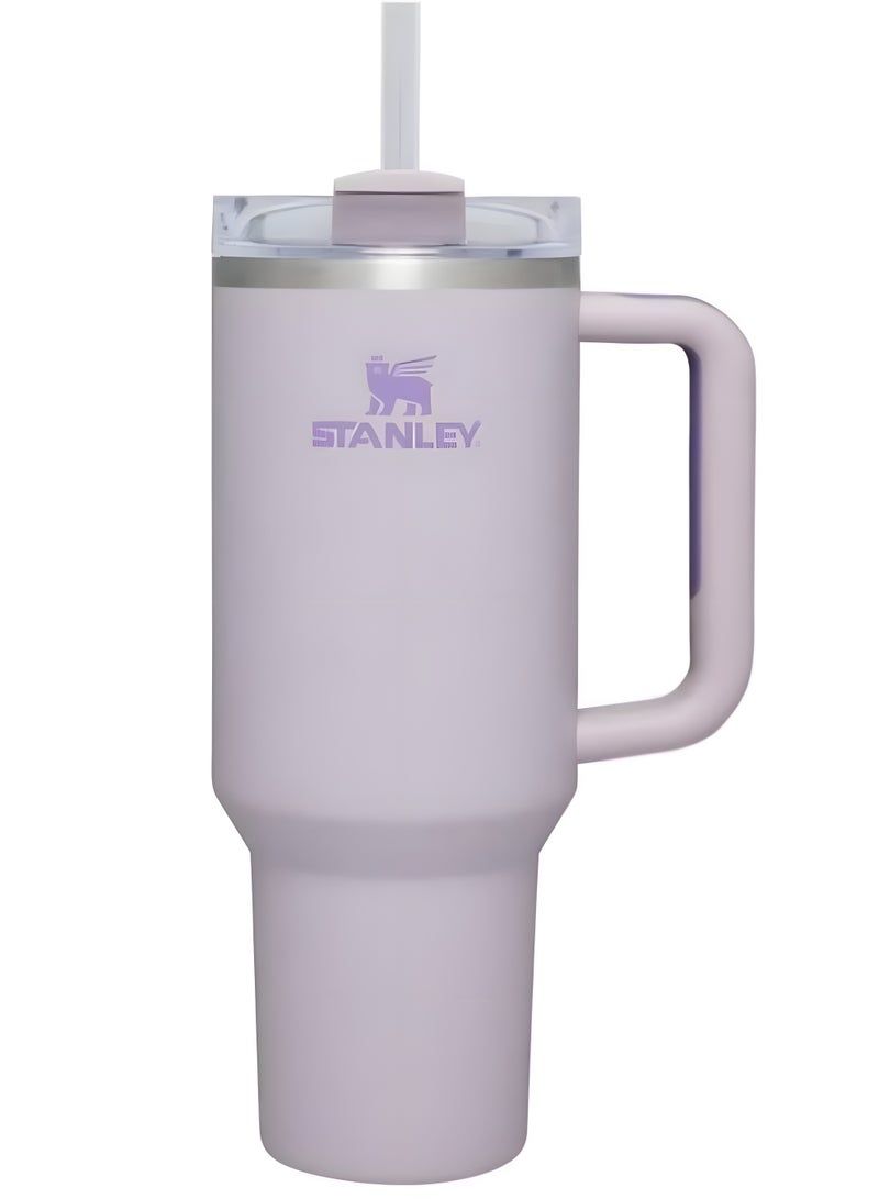 Stanley Quencher H2.0 FlowState Vacuum Stainless Steel Water Bottle with Lid and Straw, BPA-Free, 40oz, 28x10x7.5cm (Purple) - Image 1