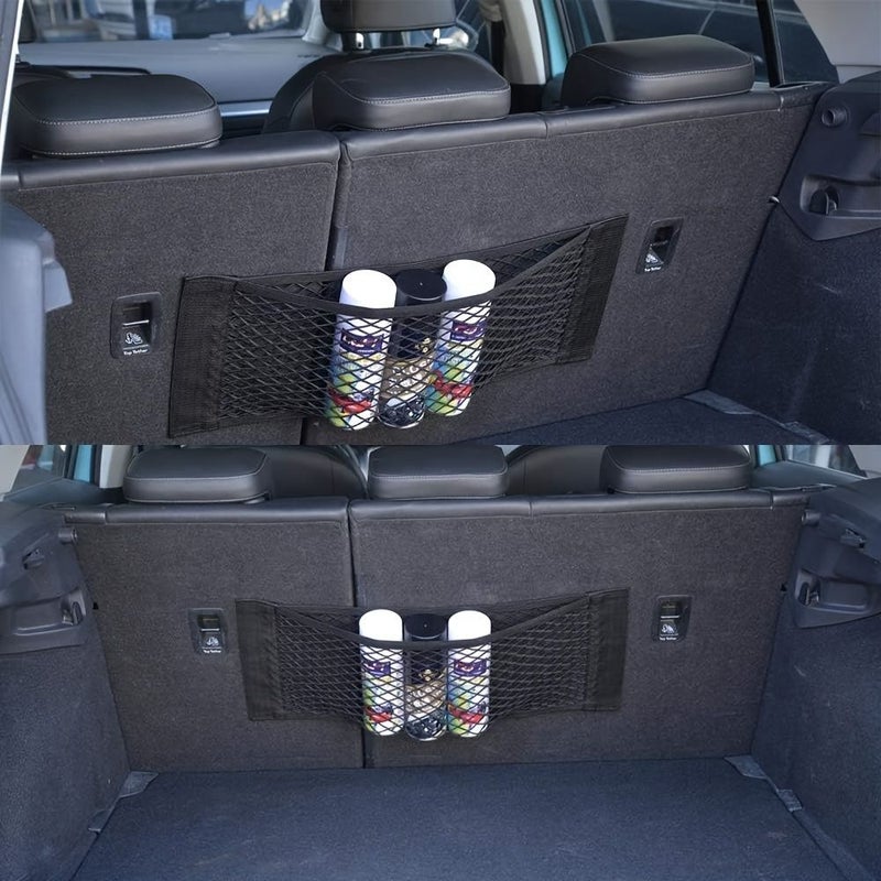 Adjustable Black Car Cargo Net Wall Mount Storage Bag For RV SUV Boat Truck - Image 4