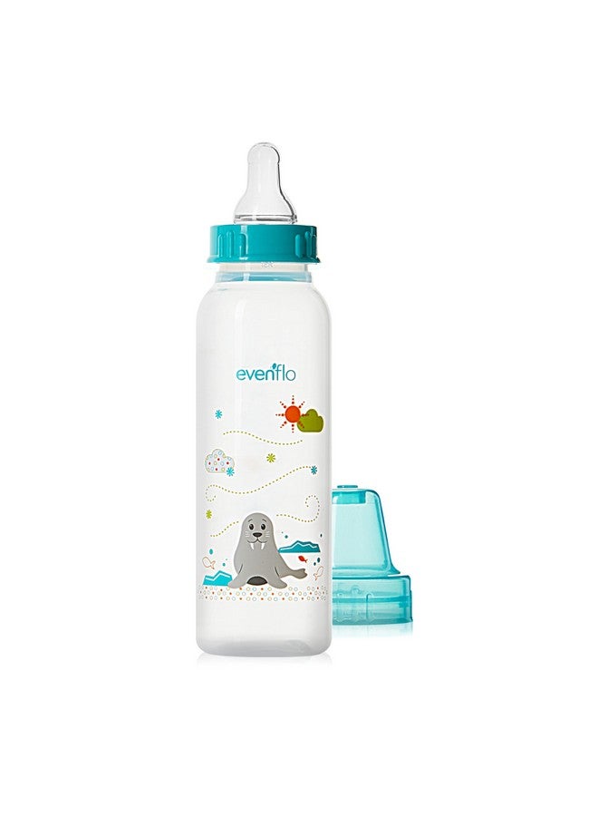 Evenflo Feeding Classic Prints Polypropylene Bottles for Baby, Infant and Newborn - Blue/Green/Teal, 8 Ounce (Pack of 12) - Image 3