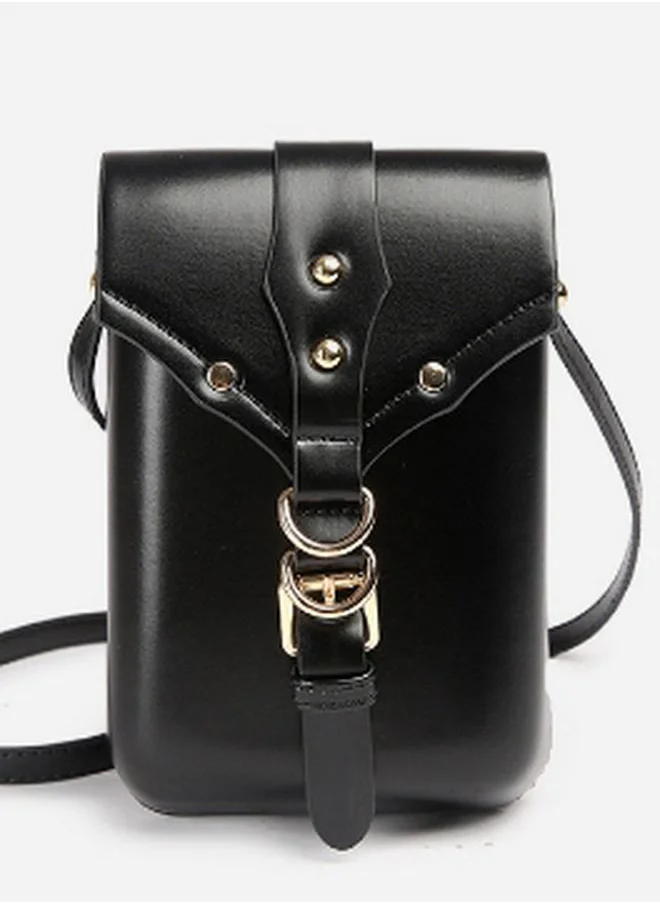 Styli Buckle Accent Crossbody Bag with Magnetic Closure