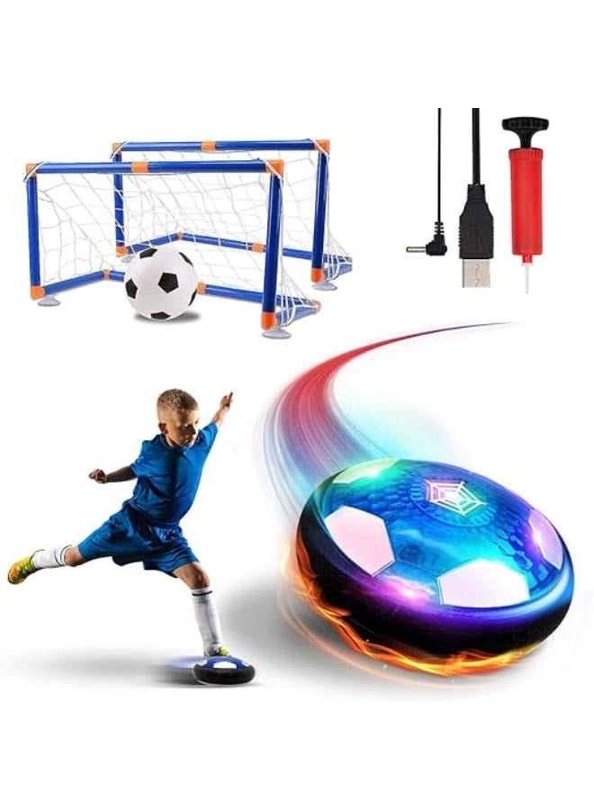 Eoptify مجموعة كرة القدم الهوائية مع الهدف، ضوء LED، كرة عائمة قابلة لإعادة الشحن عبر USB مع واقي من الفوم للألعاب الداخلية والخارجية، هدية مثالية للأطفال - Image 2