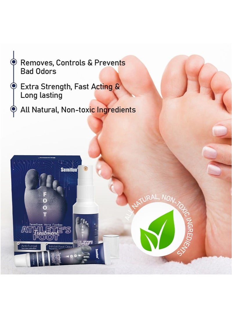 سوميفون مجموعة العناية بالقدم الرياضي، علاج رائحة القدم، والتعرق، والتقشير، والحكة في باطن القدمين، لتعزيز صحة القدم (20 جم + 60 مل) - Image 5