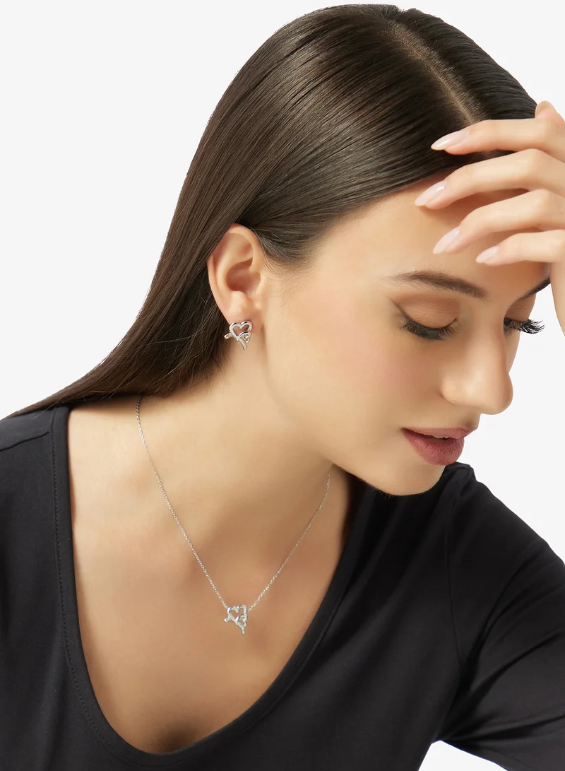 GUESS  Embraced Hearts Braceletand Studs for Women | Best Price UAE