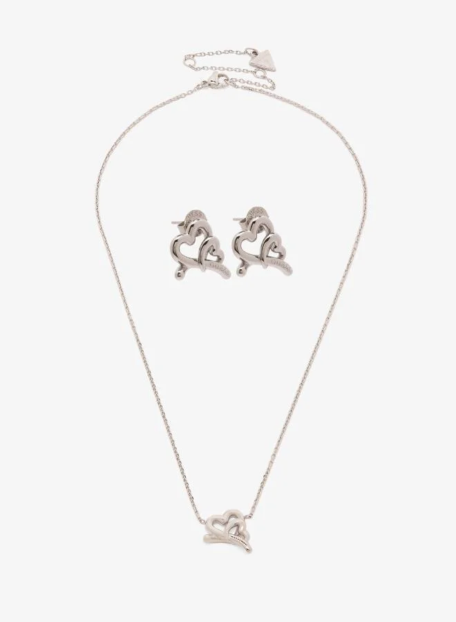 GUESS Embraced Hearts Braceletand Studs