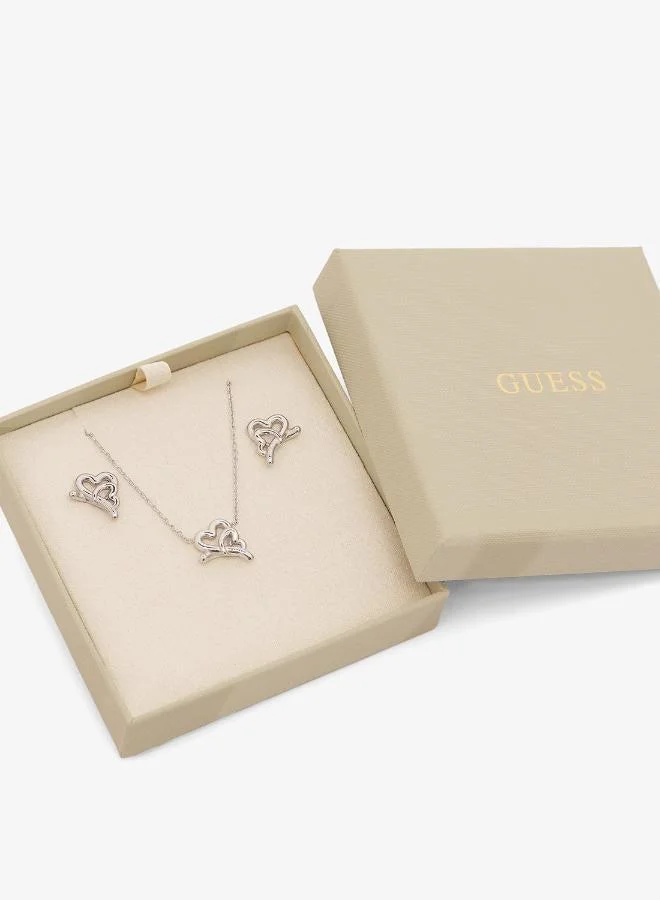 GUESS Embraced Hearts Braceletand Studs