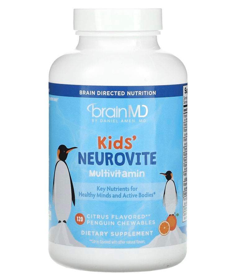 BRAINMD Kids' Neurovite  Multivitamin Citrus 120 Penguin Chewables