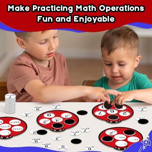 SkilLify Math Games for Kids Math Manipulatives Kindergarten Preschool Counting Toys Ten Frame Set Addition and Subtraction Flash Cards Matching Bingo Number Games Homeschool Classroom Must Haves - Image 5