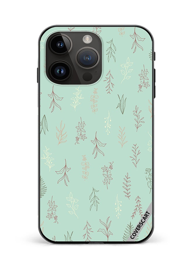 COVERSCART Protective Case Cover For Apple iPhone 12 Pro Floral Design Green