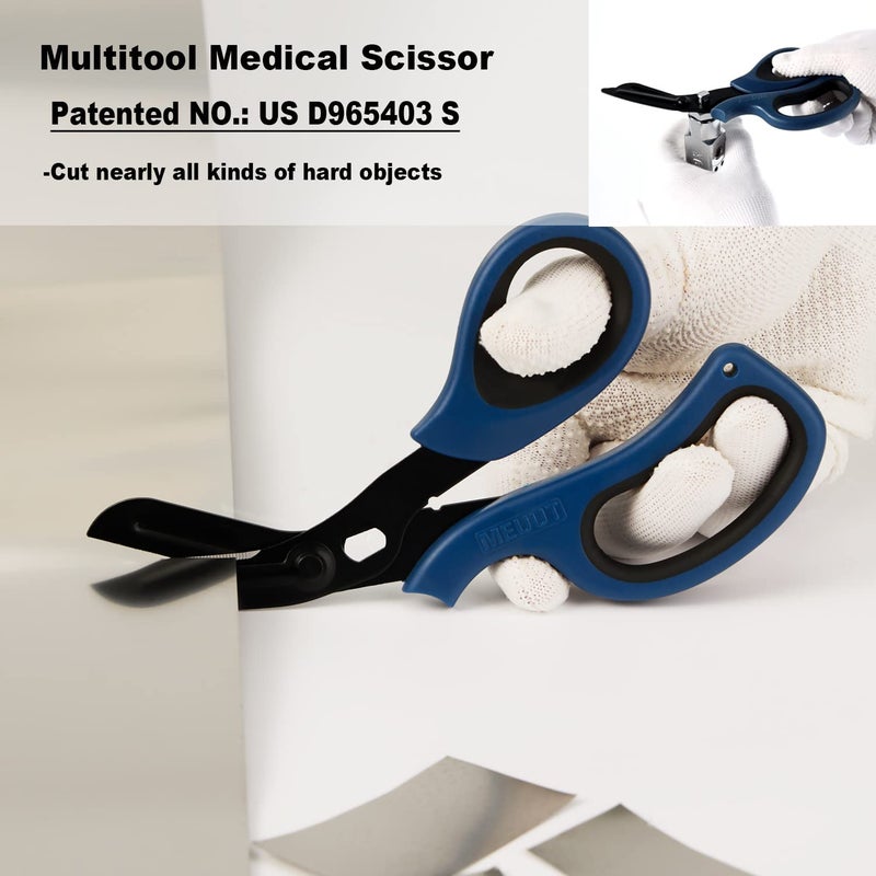 MEUUT 2 Pack Trauma Shears Panted Bandage Scissors - Medical Supplies with 8 inch Heavy Duty Medical Scissors for EMT Workers Nurses - Image 5