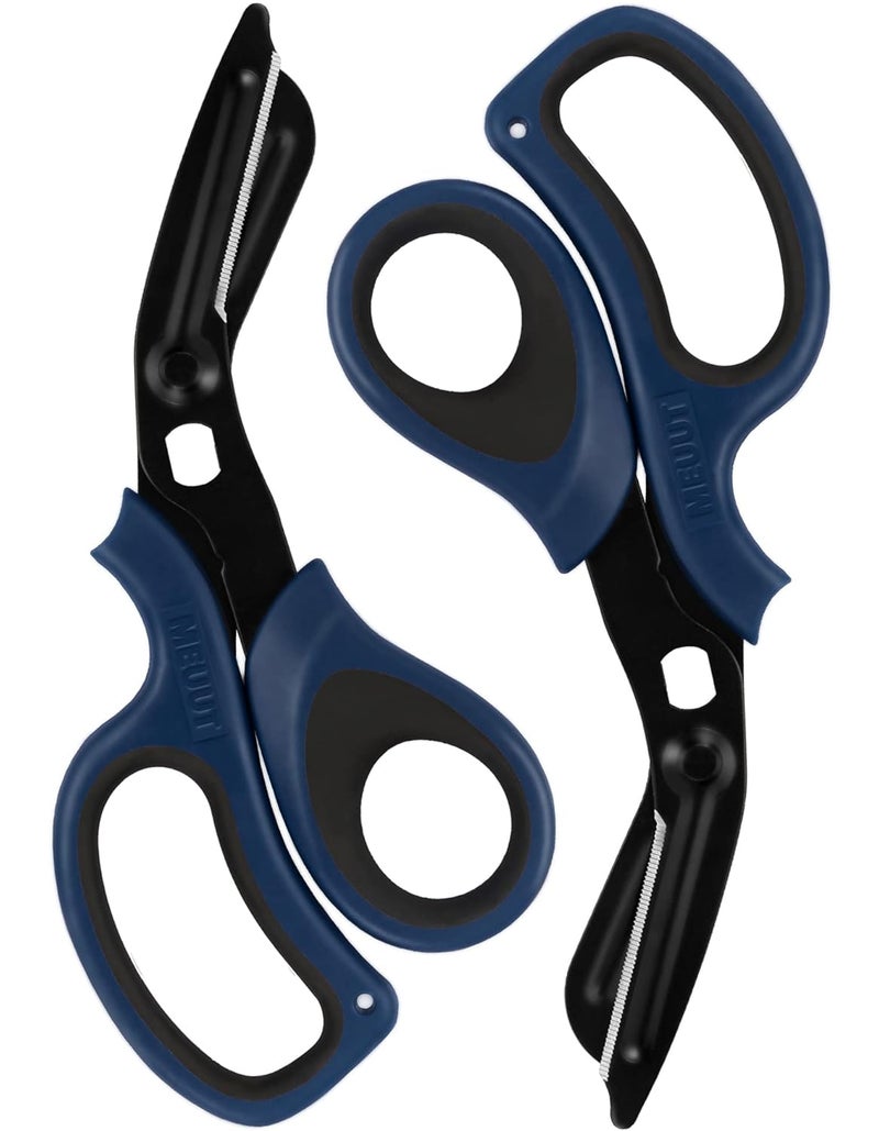 MEUUT 2 Pack Trauma Shears Panted Bandage Scissors - Medical Supplies with 8 inch Heavy Duty Medical Scissors for EMT Workers Nurses - Image 1