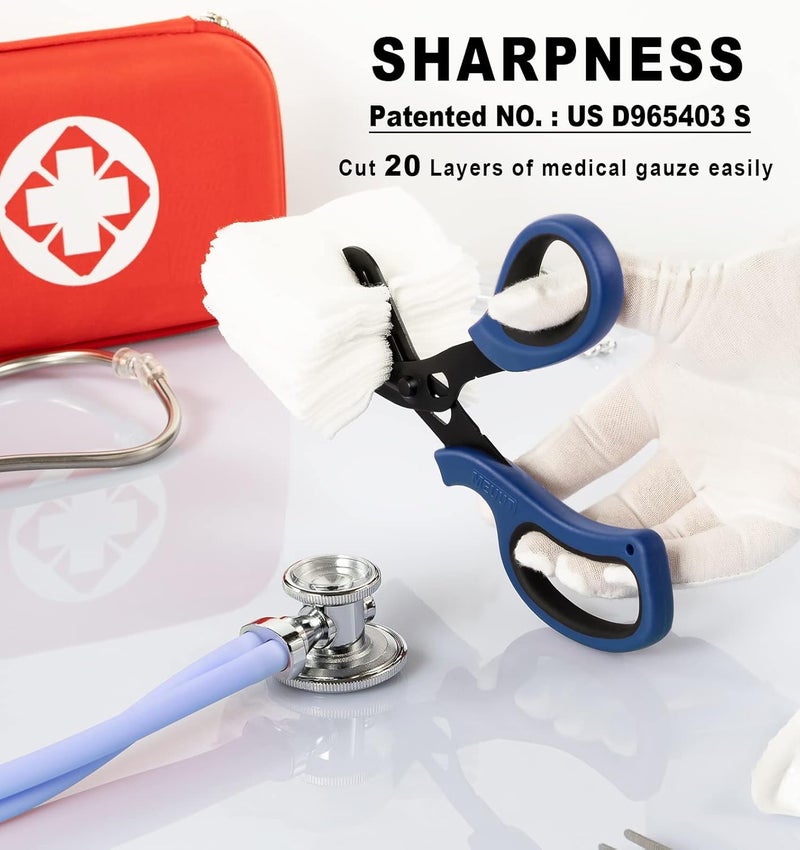 MEUUT 2 Pack Trauma Shears Panted Bandage Scissors - Medical Supplies with 8 inch Heavy Duty Medical Scissors for EMT Workers Nurses - Image 3