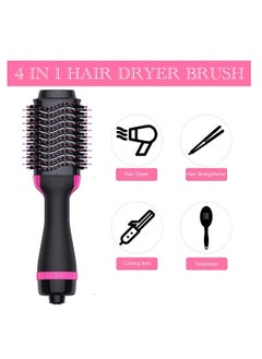 Generic Hair Dryer Brush One-Step Blow Dryer Brush for Styling and Frizz Control Negative Ionic Hot Air Brush Volumizer Ceramic 4 in 1 Hair Dryer and Styler Volumizer with Negative Ion  - Image 2