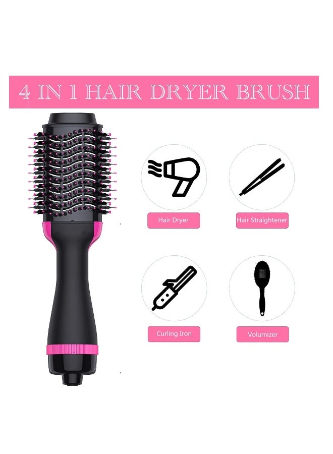 Hair Dryer Brush One-Step Blow Dryer Brush for Styling and Frizz Control Negative Ionic Hot Air Brush Volumizer Ceramic 4 in 1 Hair Dryer and Styler Volumizer with Negative Ion  - Image 2