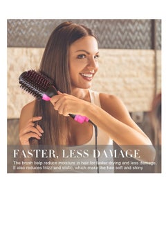 Generic Hair Dryer Brush One-Step Blow Dryer Brush for Styling and Frizz Control Negative Ionic Hot Air Brush Volumizer Ceramic 4 in 1 Hair Dryer and Styler Volumizer with Negative Ion  - Image 4