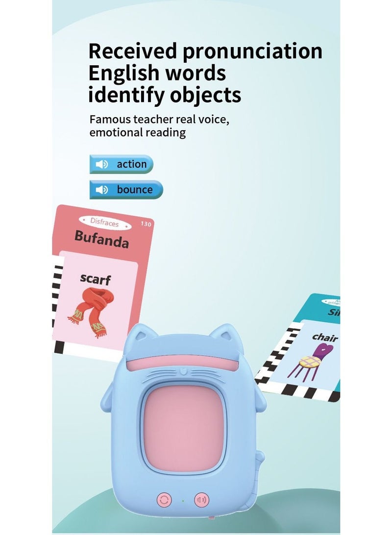 JAYATO English Educational Learning Toys for 4-6 Year Old Kids, Listen and Learn Literacy English Flash Cards for Kid, English Learning Toys for Toddlers, 112 Pieces Talking Audio Flashcards with Sound Effects Contains 224 Sight Words, Vocabulary & Listening Educational Toy - Image 3