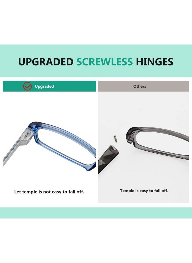 Eyekepper - 5Packs Metalless Design Reading Glasses For Women Screwless Spring Hinges Ladies Readers +2.5 - Image 1